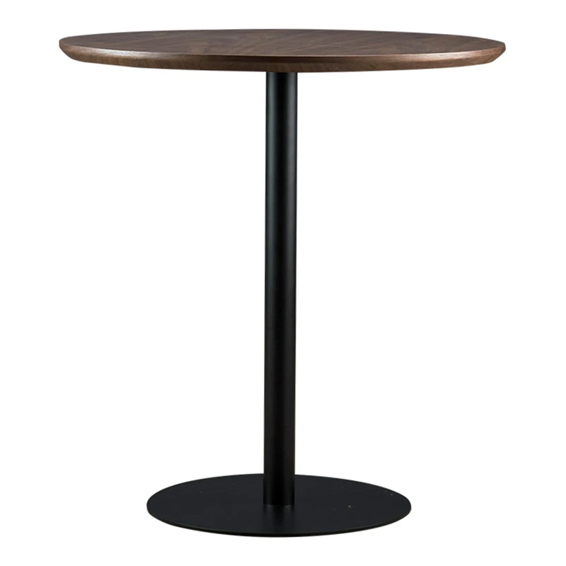 Nordic simple table walnut cafe table milk tea shop restaurant table commercial negotiation small round