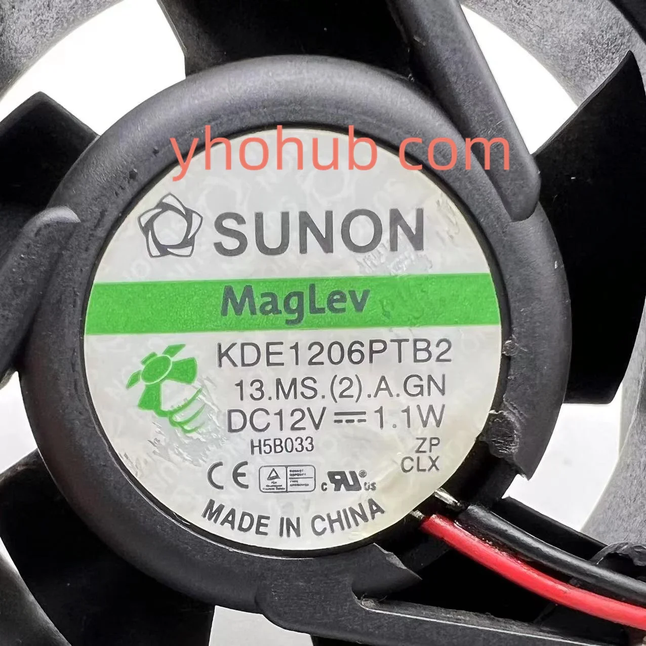 SUNON KDE1206PTB2 DC 12V 1.1W 60x60x25mm 2-Wire Server مروحة تبريد
