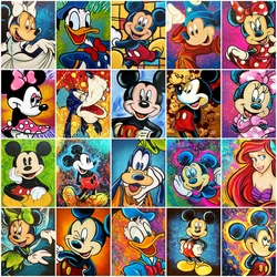 Disney Diamond Painting Mickey Mouse i kaczor Donald zestaw do haftowania kreskówka zwierzęta nowości 2023 mozaika designerska dekoracja ścienna