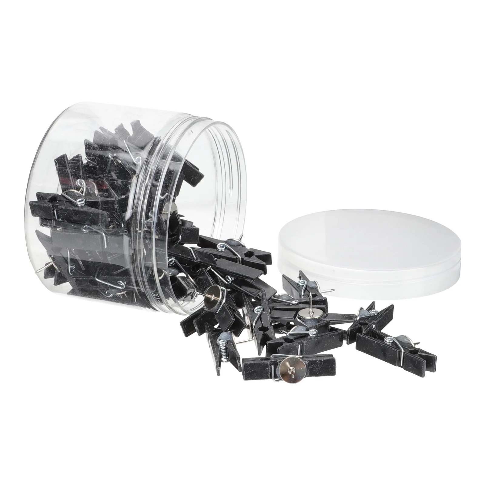 

50Pcs Colorful Push Pin Clips Plastic Iron Household Photo Clips Multi-Function Picture Clamps No Hole Solution for Bulletin