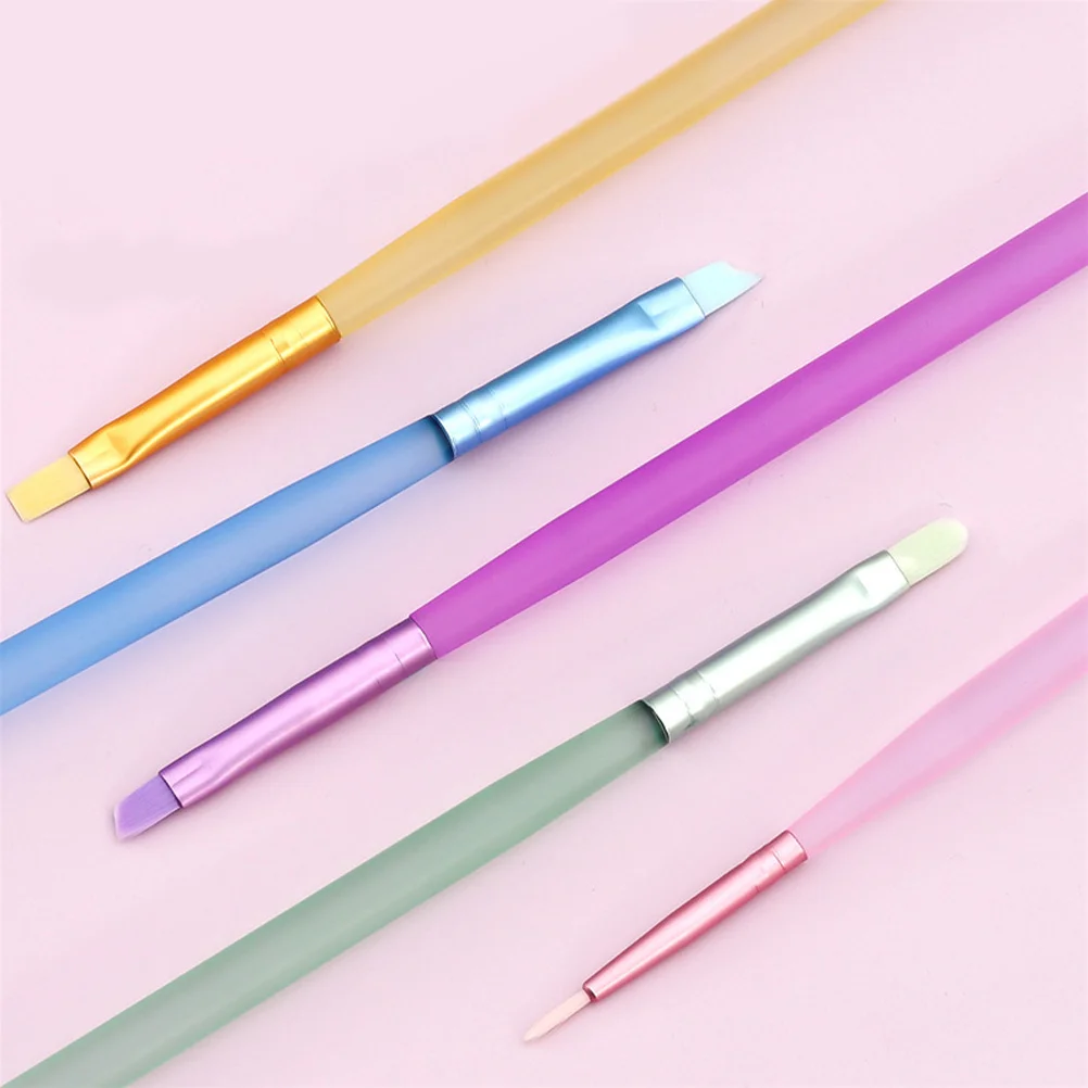 

5Pcs Nail Art Brush Set Professional Quality Lightweight Design Easy to Hold for DIY Manicure Nail Painting Tools