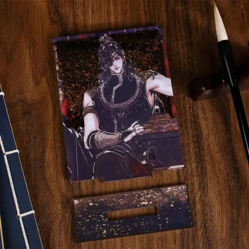 Tian Guan Ci Fu 코스프레 Hua Cheng 공식 만화 아크릴 흐르는 유사 스탠드 장식 스탠딩 카드 수집 선물