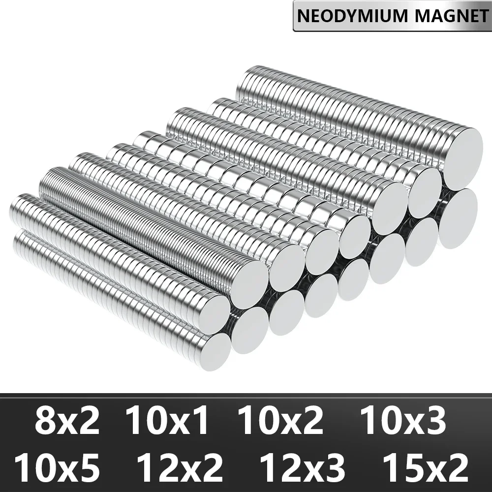 

8x2 10x2 10x3 12x2 15x2mm N35 Super Strong Neodymium Magnet Round NdfeB Powerful Permanent Magnetic imanes Refrigerator Magnets