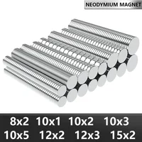 8x2 10x2 10x3 12x2 15x2mm N35 imán de neodimio súper fuerte redondo NdfeB potentes imanes magnéticos permanentes imanes de refrigerador