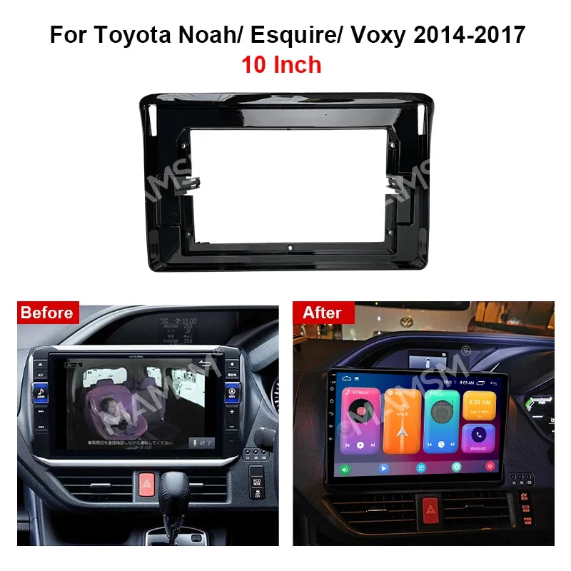 MAMSM For TOYOTA NOAH/ ESQUIRE/ VOXY 2014-2017  Car Control Fascia Audio Frame Radio Stereo Panel Harness Power Cable  Kit