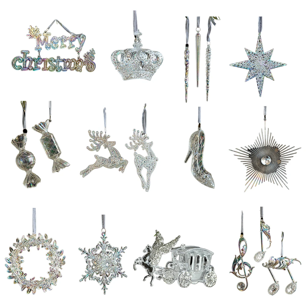 

Christmas Ornaments Acrylic Icicle Pendants Lightweight Ornaments Meticulously Crafted Vibrant Edges Christmas Celebrations