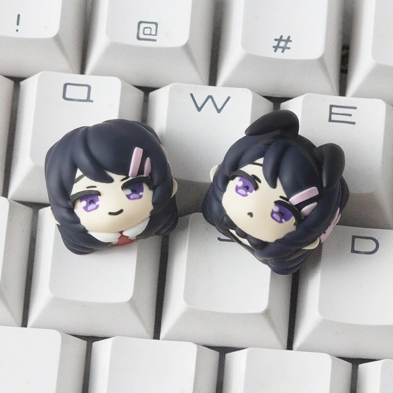 

Rascal Does Not Dream of Bunny Girl Senpai Keycap Sakurajima Mai Resin Layered Drip Gel MX Switch Mechanical Keyboard Keycaps