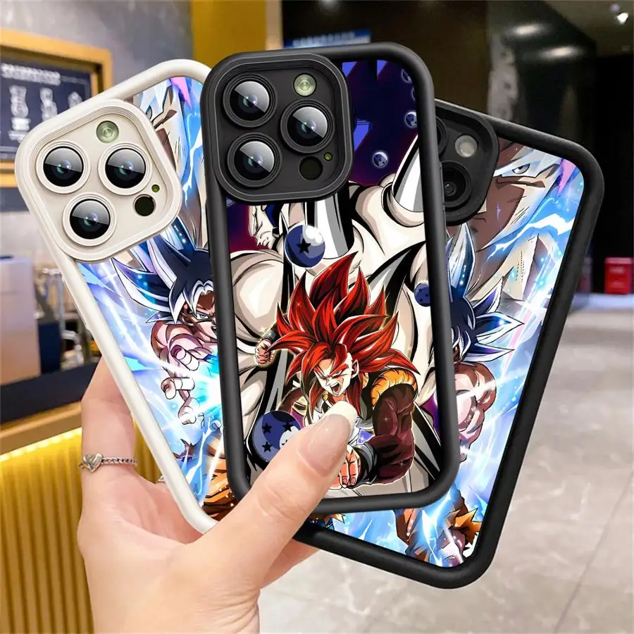 Custodia per iPhone 17 Air XS Max XR 15 16 14 Plus 13 12 11 Pro Max 16e Soft Shell Goku D-Dragon Balls