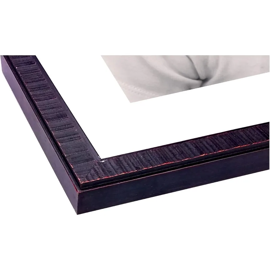 

Rustic Black Wood Picture Frame for Home Decor and Office Use 8x10 Real Wood Frame with Textured Black Cherry Finish and 3/4 De