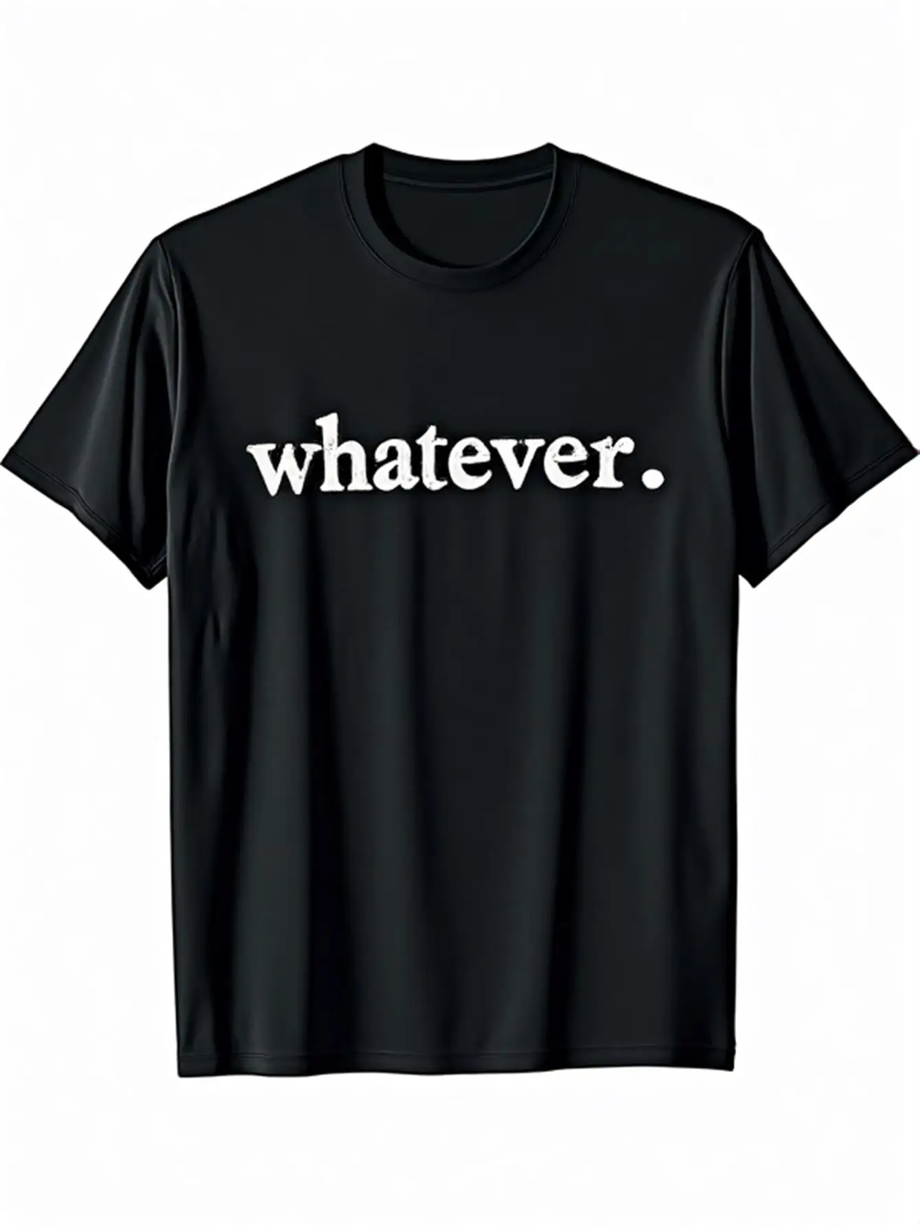 

Men's Whatever Sarcasm Graphic T-Shirt Cotton Relaxed Fit Casual Tee with Bold White Sarcastic Print Round Neck Shirt