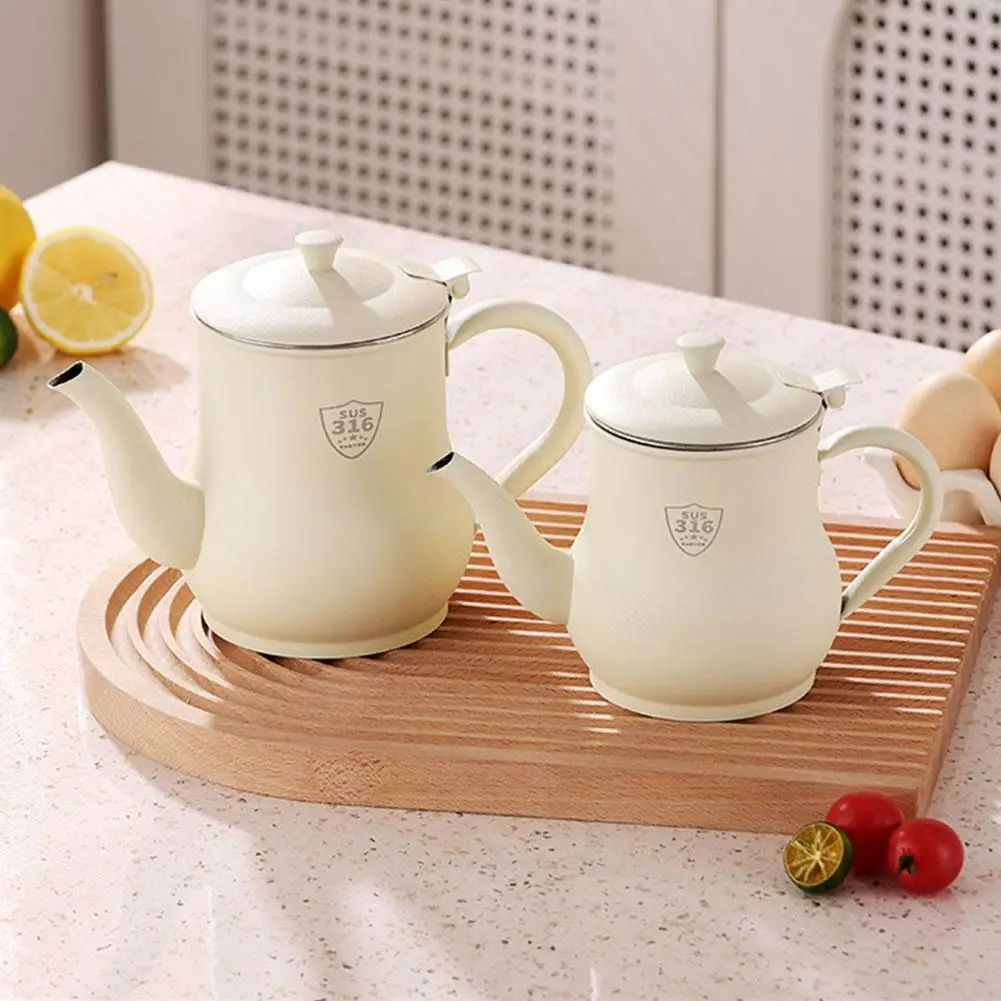 Food Grade Stainless Steel Oil Pot Kitchen Household With Removable Strainer Oil Separator Grease Storage Pot Kitchen Supplies view 4