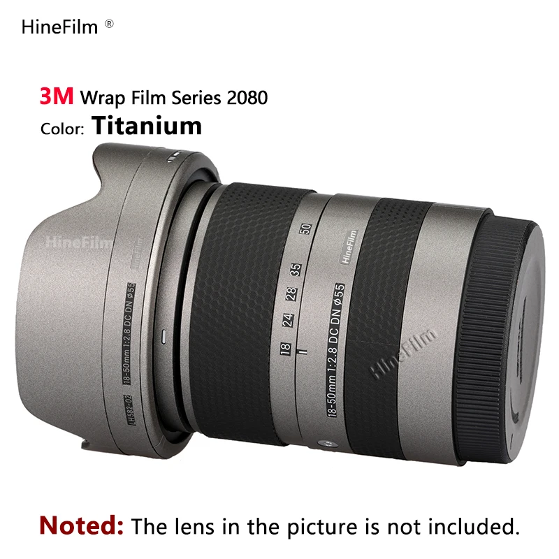 Hinefilm Skin for Sigma 18-50 F2.8 Fuji X Lens Decal Skin for Sigma 18-50mm F2.8 DC DN for Canon Mount Lens Sticker 1850 Wraps