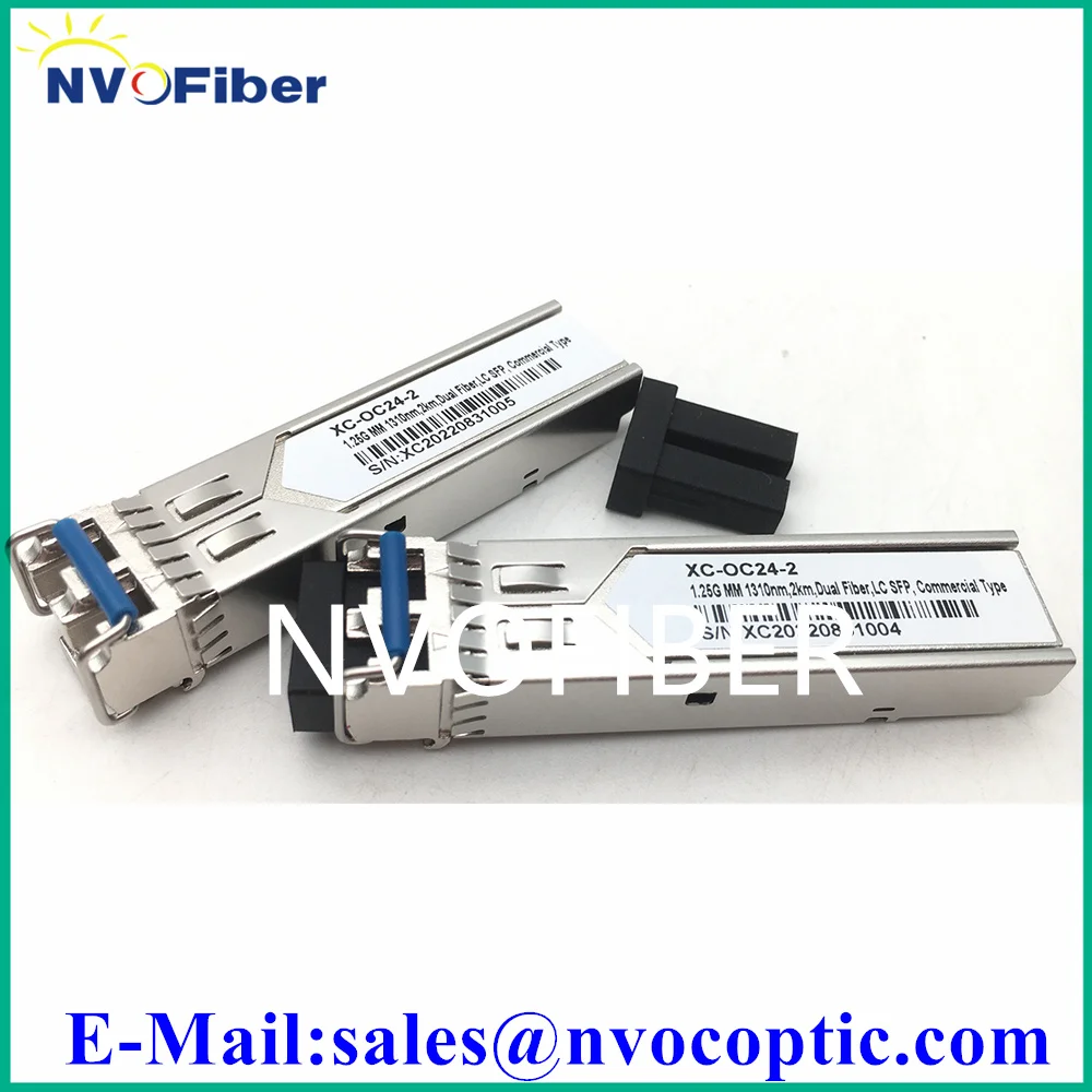 5Pcs 1.25G 2KM 1310nm Dual LC Gigabit Duplex 1000BASE-SFP Multimode Fiber Transceiver SFP Module Compatible with Cisco/Huawei