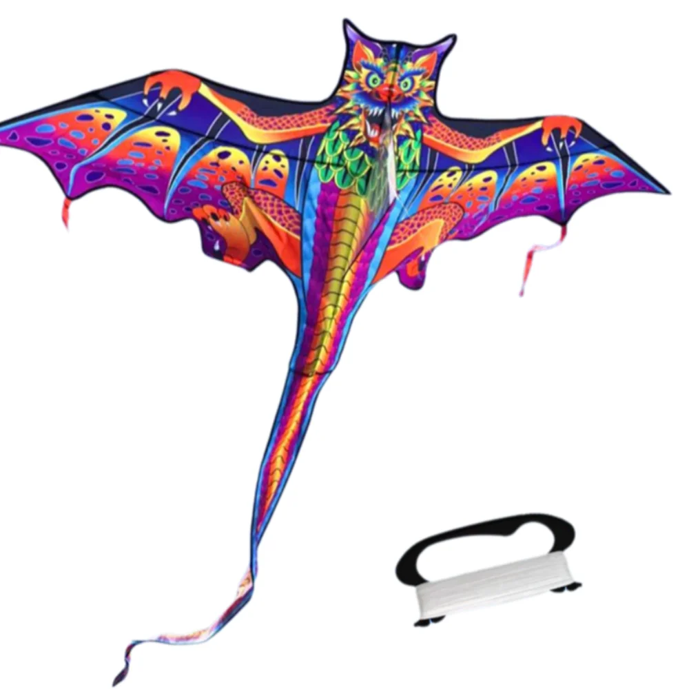 من السهل الطيران التنين طائرة ورقية الزاحف المجنح الكرتون الأطفال طائرة ورقية مع 100 متر خط طائرة ورقية تحلق جيد في الهواء الطلق لعبة طائرة رحلات عائلية