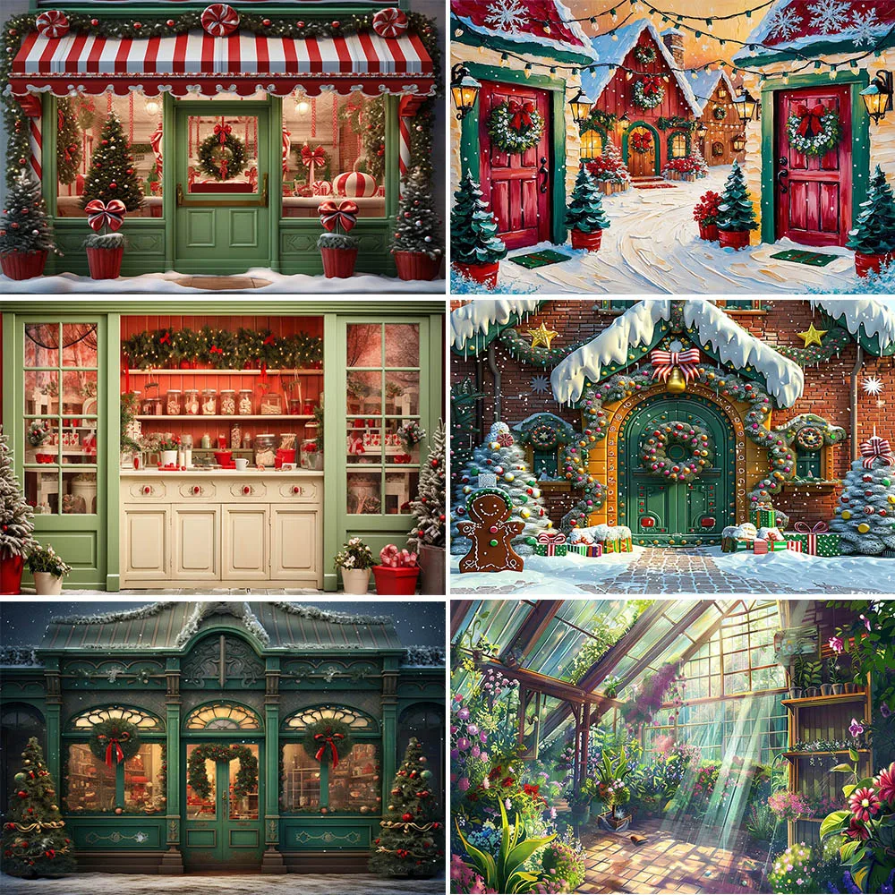 Fondo de fotografía de Navidad rosa decoración de tienda de dulces de Navidad retrato de familia retrato de vacaciones foto telón de fondo accesorios de estudio