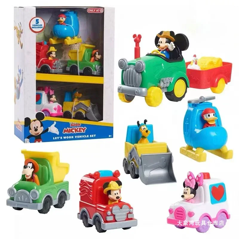 Disney Minnie Mouse Mickey Donald Duck Goofy Daisy Stitch Chip Dale Coasting Car Children Toy