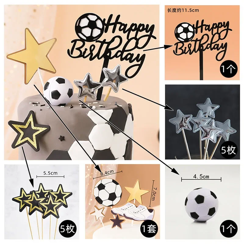 Fußball Junge Kuchen Topper Fußballspieler Puppe Dekor für Geburtstag Party Sport Thema Kinder Feier liefert Cupcake Dekor – Detail 9
