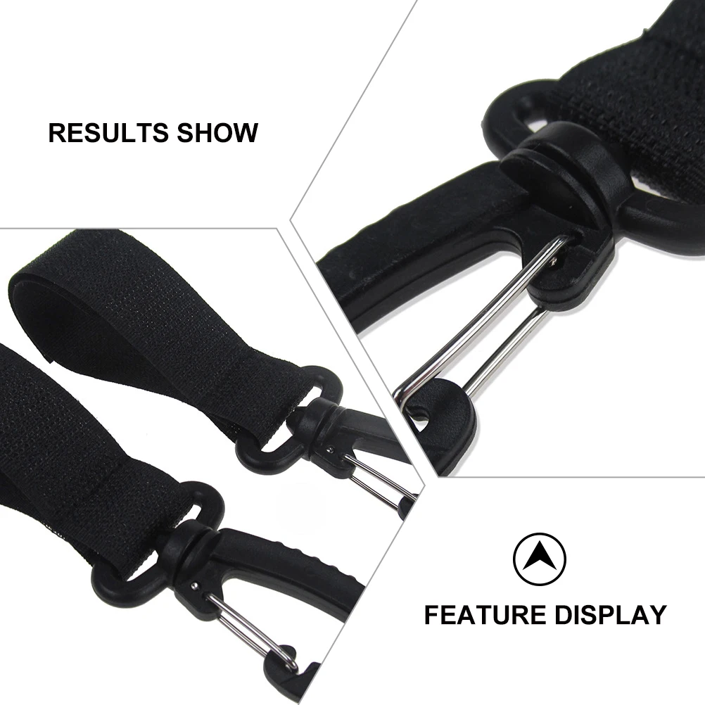 

12pcs Stroller Hooks Black Bag Clips Pushchair Diaper Wheelchair Pram Motorbike Holders Fits All Handles Storage Space Easy