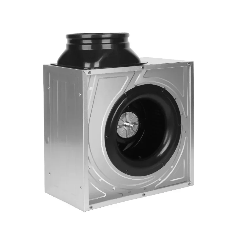 

Soil stove range hood fan Commercial kitchen Square integrated stainless steel fan Strong exhaust gas Low noise fan box