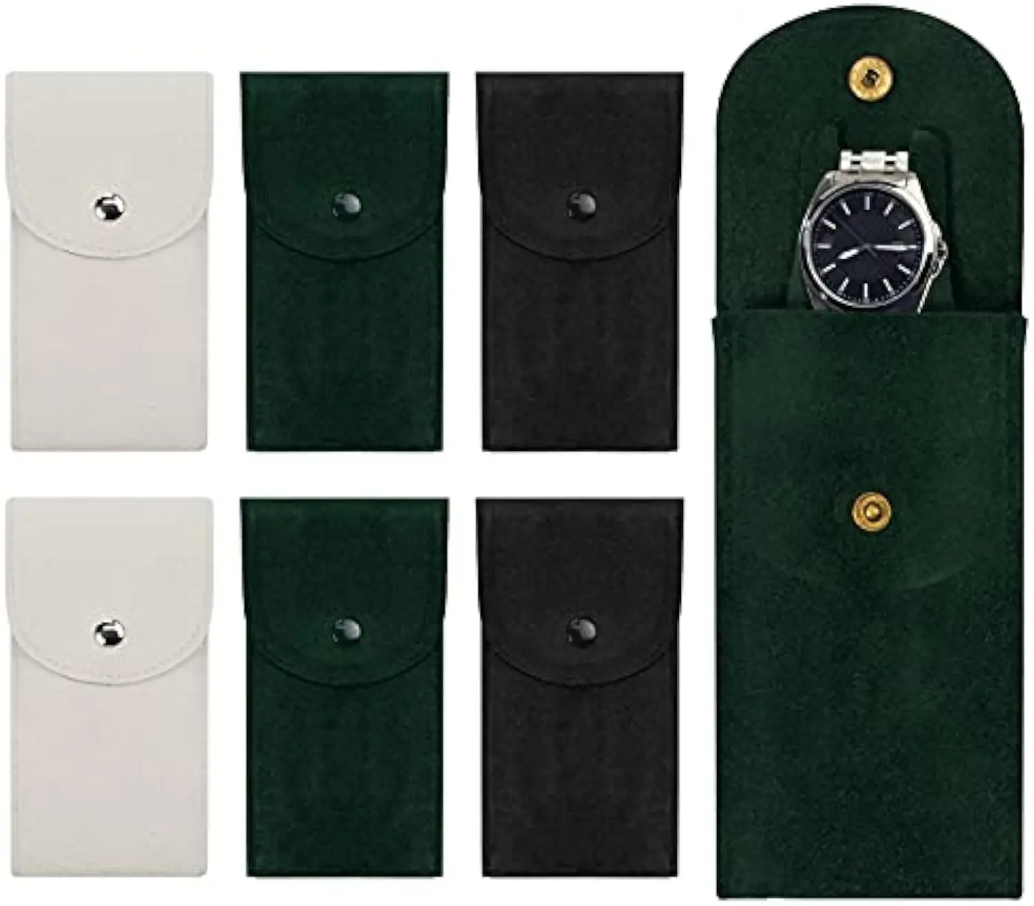 حقيبة ساعة، حقيبة تخزين ساعة فلنلت محمولة، حقيبة سفر، حقيبة تخزين للساعة للرجال والنساء