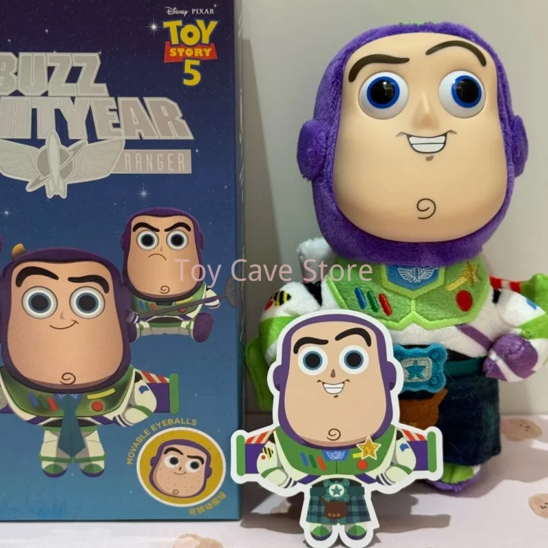 

Genuine 52toys Toy Story 5 Buzz Lightyear Plush Toy Blind Box Doll Pendant Rotatable Eyeball Luminous Green Fabric Metal Velvet