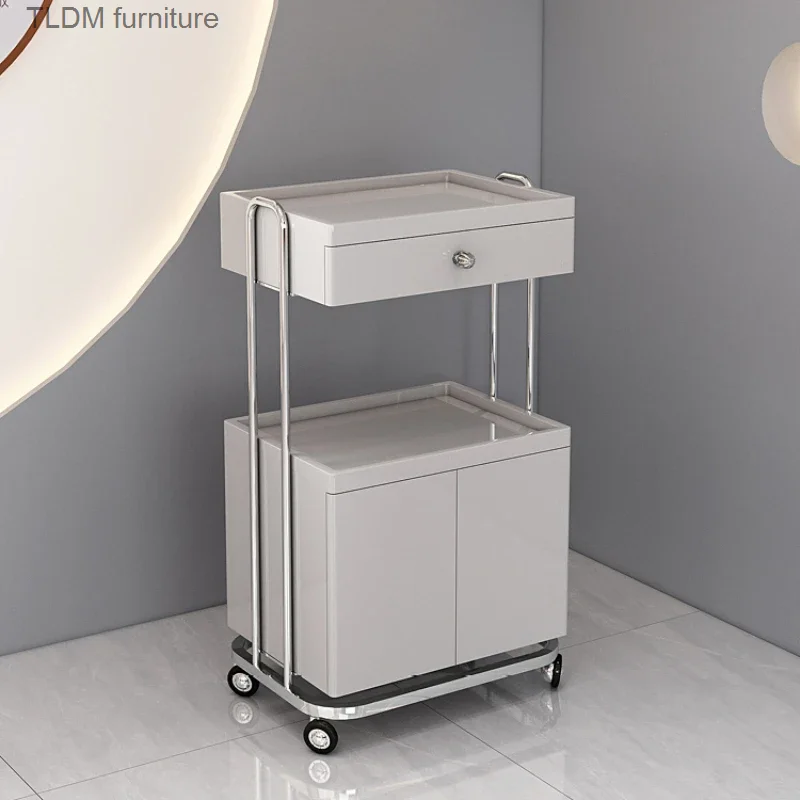 

Rolling Beauty Salon Trolley Luxury Design Tool Cart Trolley Manicure Modern Organizer Carrito Con Ruedas Salon Furniture HD50TC