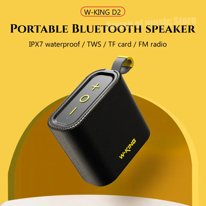

W-KING D2 Портативные настоящие беспроводные IPX7 для путешествий на открытом воздухе Водонепроницаемые супер басовые Bluetooth-колонки Мини FM-радио для занятий спортом на велосипеде