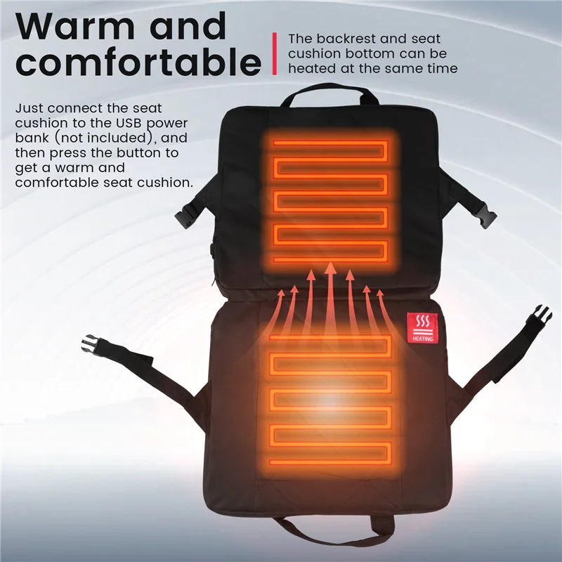 

A029-Портативный коврик для стадиона с подогревом для трибун с поддержкой спины для спортивных мероприятий, кемпинга, путешествий