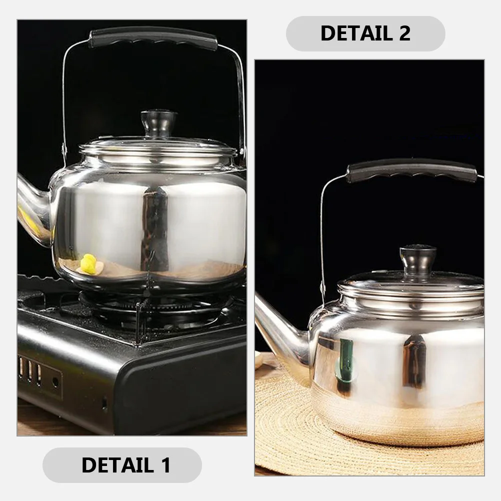 

3L Whistling Stainless Steel Water Kettle Portable Stove Top Tea Pot Boil Outdoor Whistling Teakettle Water Kettle