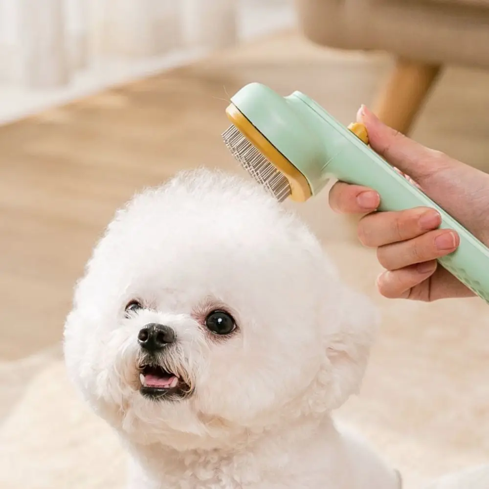 

Easy To Clean Self-Cleaning Pet Cat Comb Non-slip Handle Round Needle Head Pet Needle Comb Stainless Steel Pet Massage Comb Bath