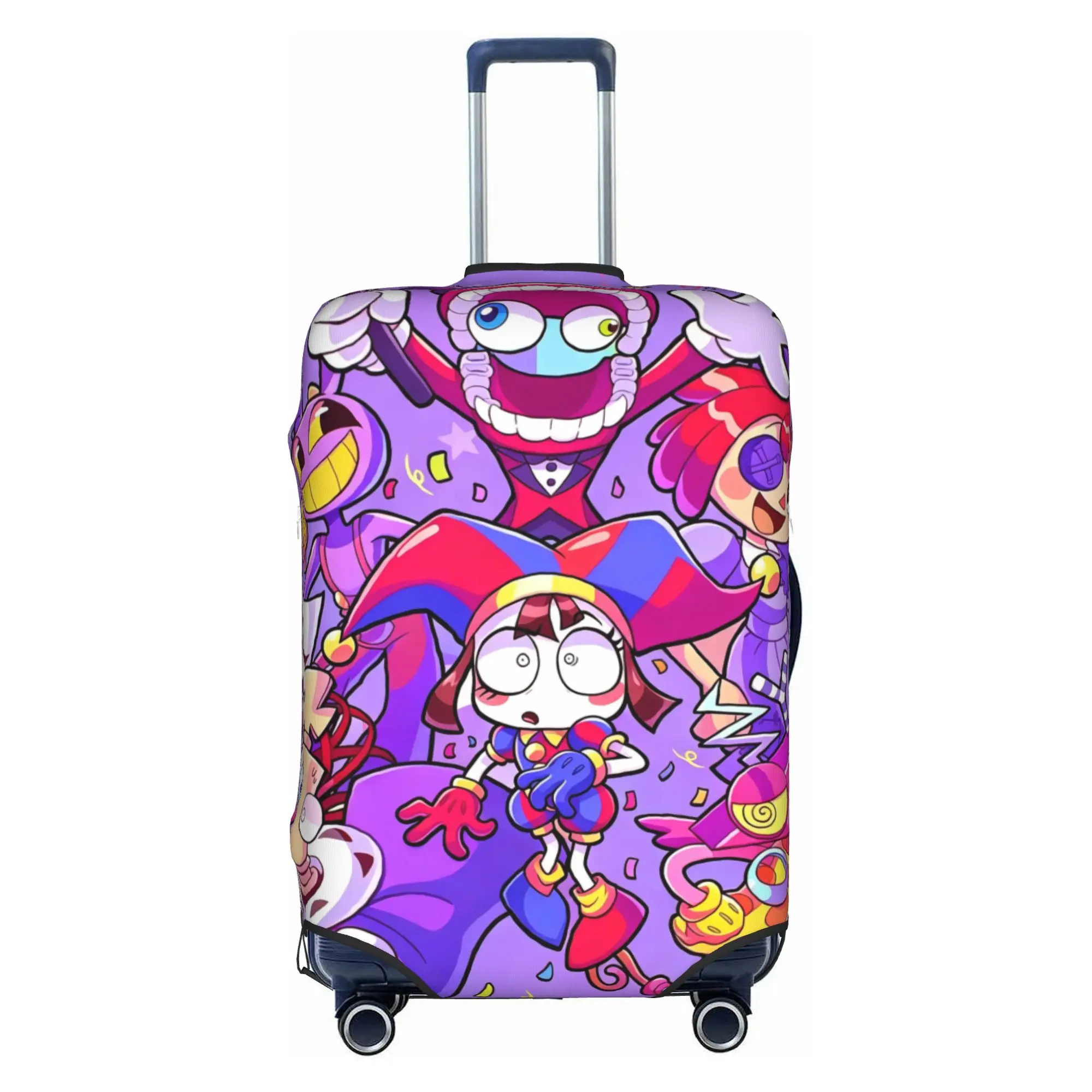 Custom Jax D-Digitals Circus Luggage Cover Elastic Black Humor Anime Travel Suitcase Protective Covers Fits 18-32 Inch