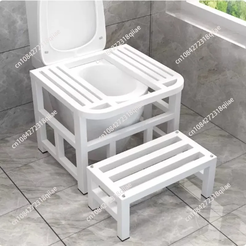 

Сиденье для унитаза заменено на подставку для ног для приседаний, подножка для унитаза с функцией сидения и приседания, двойного назначения.