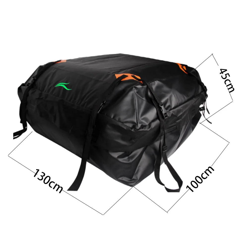 

130x100x45cm Large Waterproof Car Roof Rack Luggage Bag Black Storage For Travel SUV Van Car