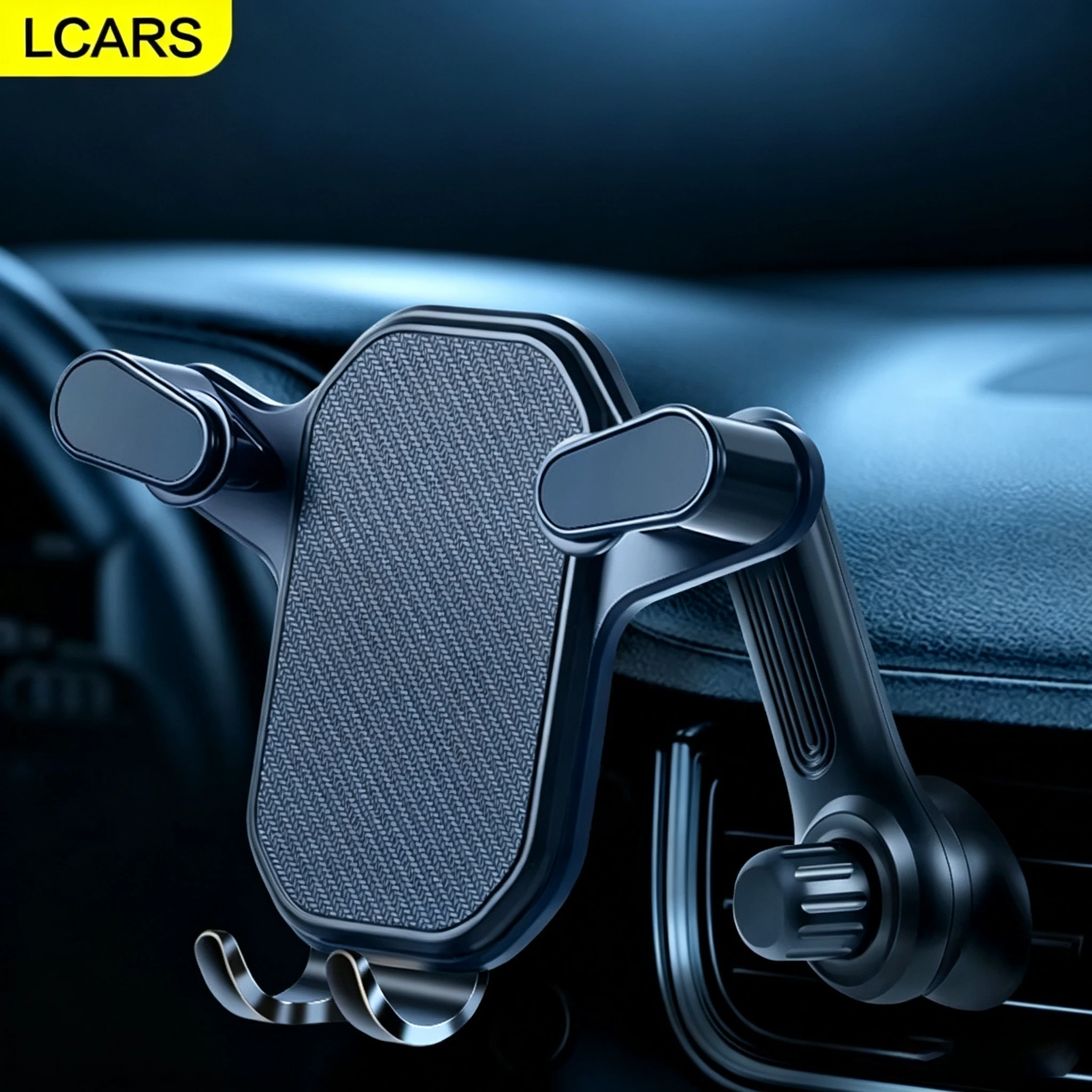 Lcars Gravity Selbstverriegelnder Handyhalter fürs Auto, Dual-Funktion für Lüftungsschlitze und Armaturenbrett, frei einstellbarer Winkel, kompatibel mit verschiedenen Mobiltelefonen und Geräten,