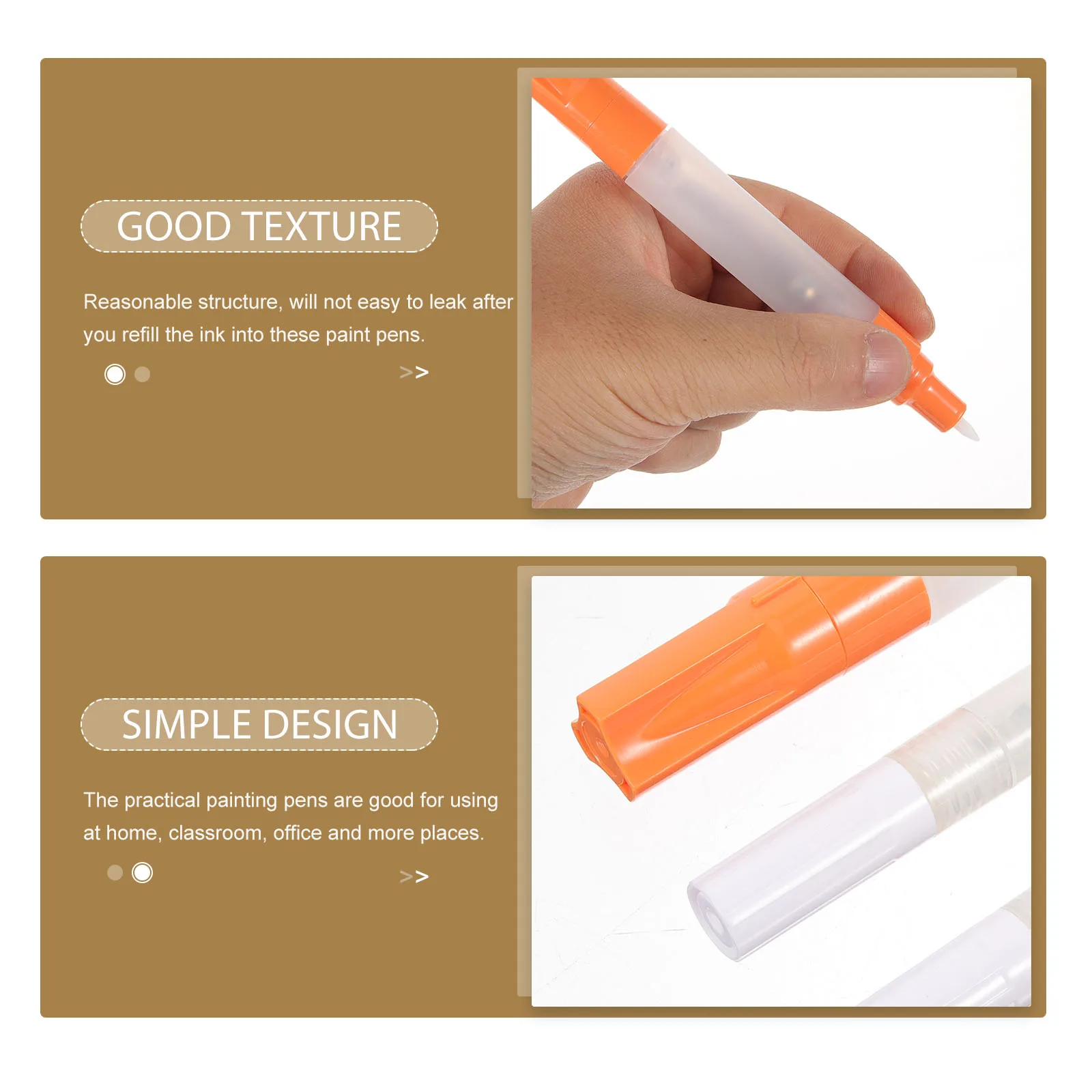 

3pcs Refillable Paint Pens Empty Marker Pens For Artwork Drawing Office Painting Graffiti Markers Compact Lightweight