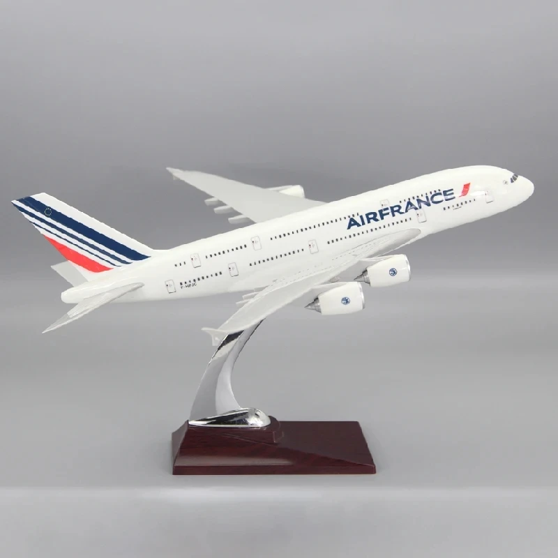 

36 cm Boeing A380 Aircraft Model Air France 380 Airbus Resin Die-Cast Aircraft Children's Gift Collection Furnishings