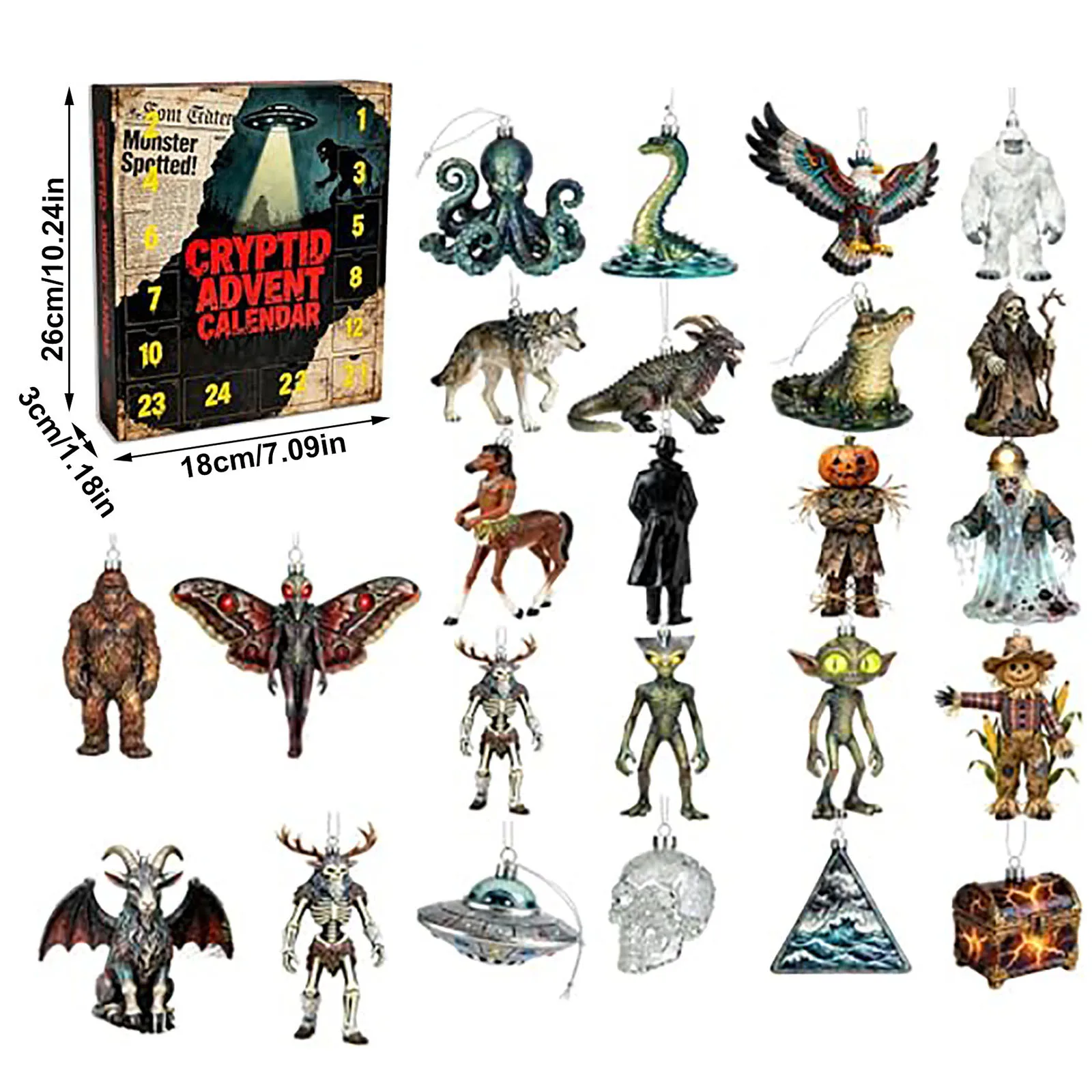 Kitchen Timer Digital Double Mysteries Of The Unknown 2025 Cryptid Advent Calendar 24 Days Seconds Timer Clock for Home Workouts