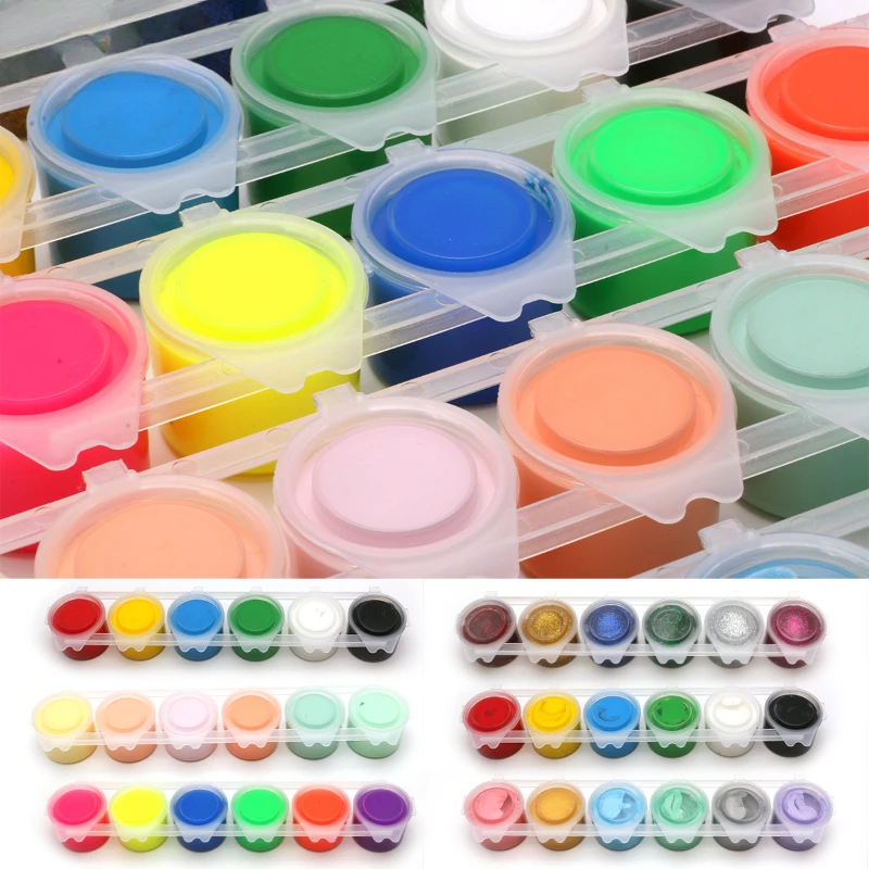 

6 Color 15ml Macaron Pigment Set Waterproof and Non Fading Student Painting Graffiti DIY Watercolor Flash Color Art Supplies