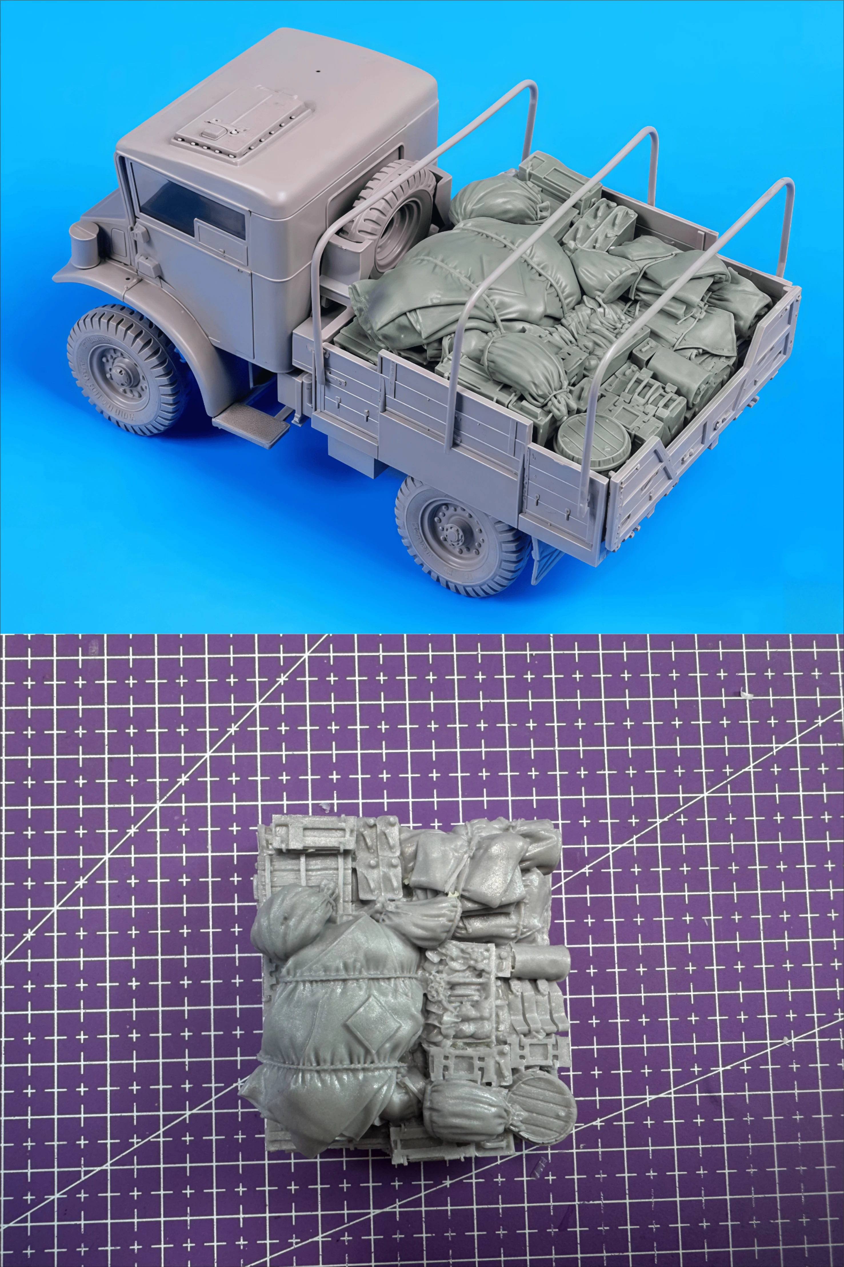 

1:35 Casting Resin Model Assembly Kit, GK,Truck Modification Parts, Unpainted