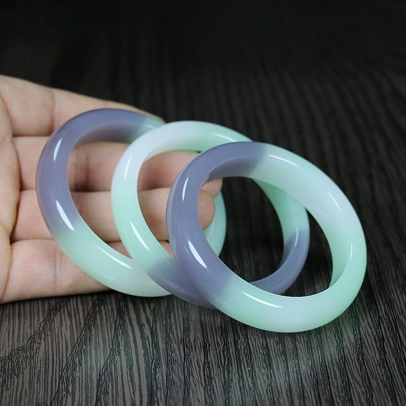 Smoke Violet Green White Outer Material Bracelet Female Popular Simple Bracelet.