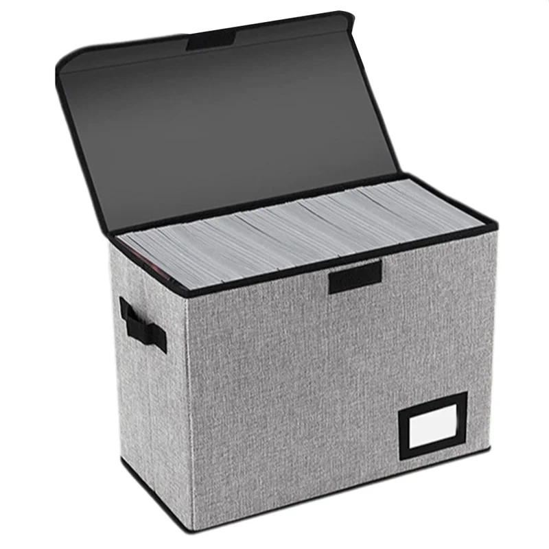 AT93-Book Bin Container Holds 150 Comics, Back To School Fold Comic Short Box Case With Lid, Comic Book Storage Boxes