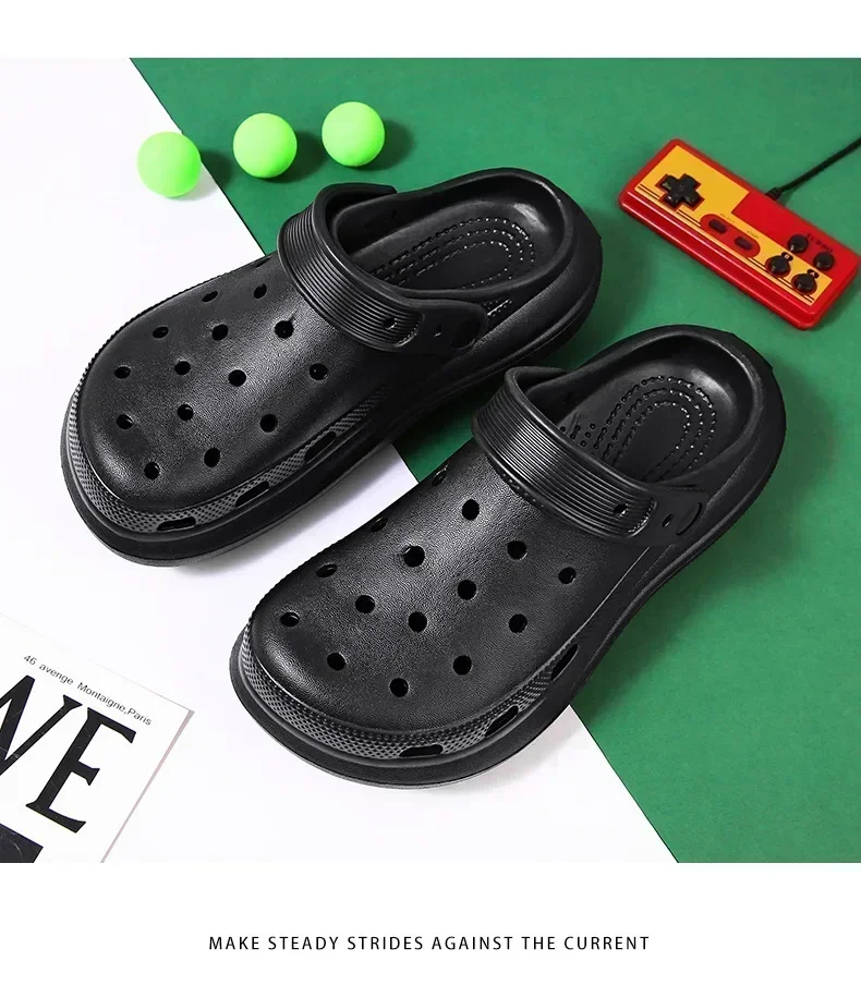 2026 Damen- und Herren-Lochschuhe, Sommer-Rutschfeste Outdoor-Sandalen, Geschlossene Zehen, Superweiche Beach-Slipper mit Dicker und Weicher Sohle – Detail 29