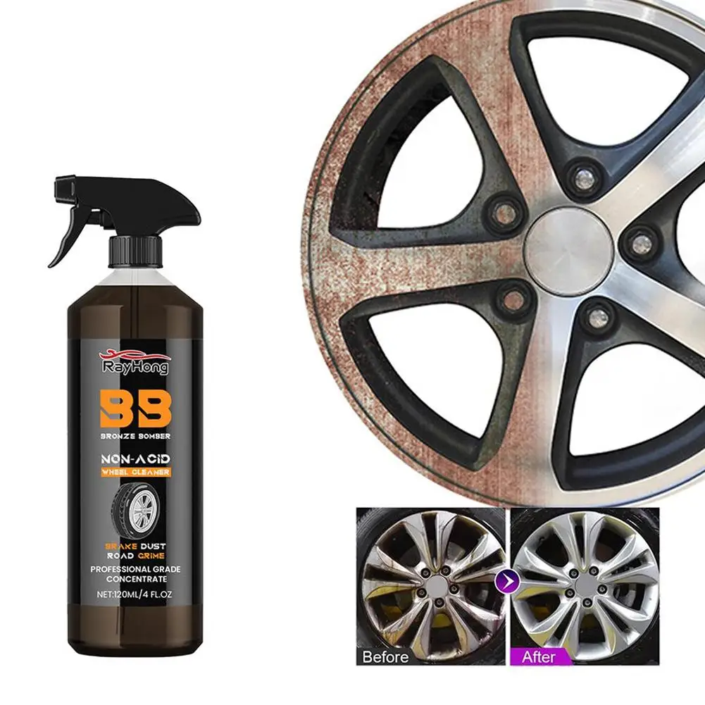 Car Wheel Cleaner Rust Stain Dust Remover Spray Scratch Cleaning Refurbishing Agent Car Polishing 2pcs Repair Tools I6G8