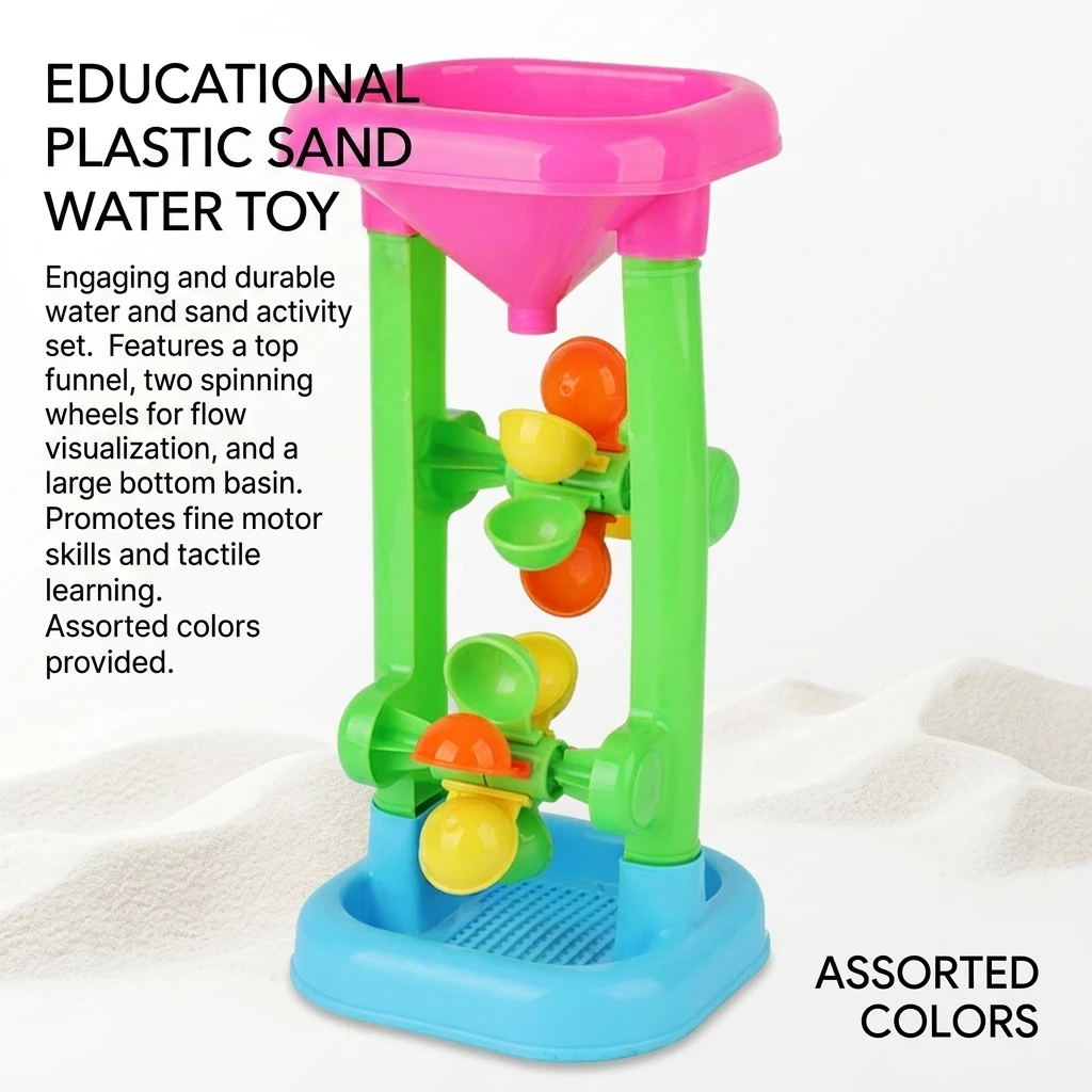 Kids Beach Toy Set Sand Timer And Water Wheel Combination Suitable For Multiple Sand Materials - view 4
