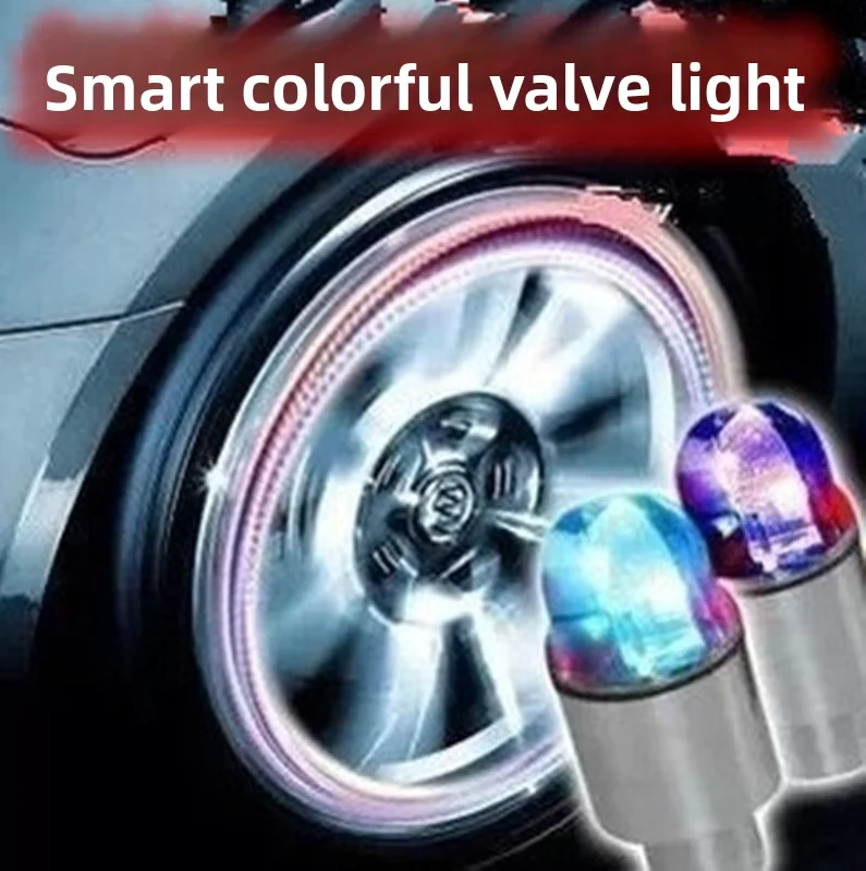 2pcs Motorcycle Bike Wheel Lights Luminous Tire Colorful gas nozzle lamp Universal Led Waterproof Car Accessories Wheel Light