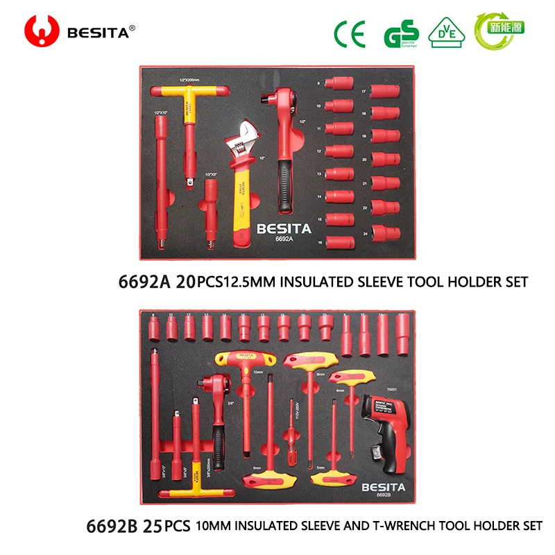 In Stock Wholesale 94 Pcs Insulated Tools New Energy Vehicle Maintenance Tools 6692 Insulated Tools