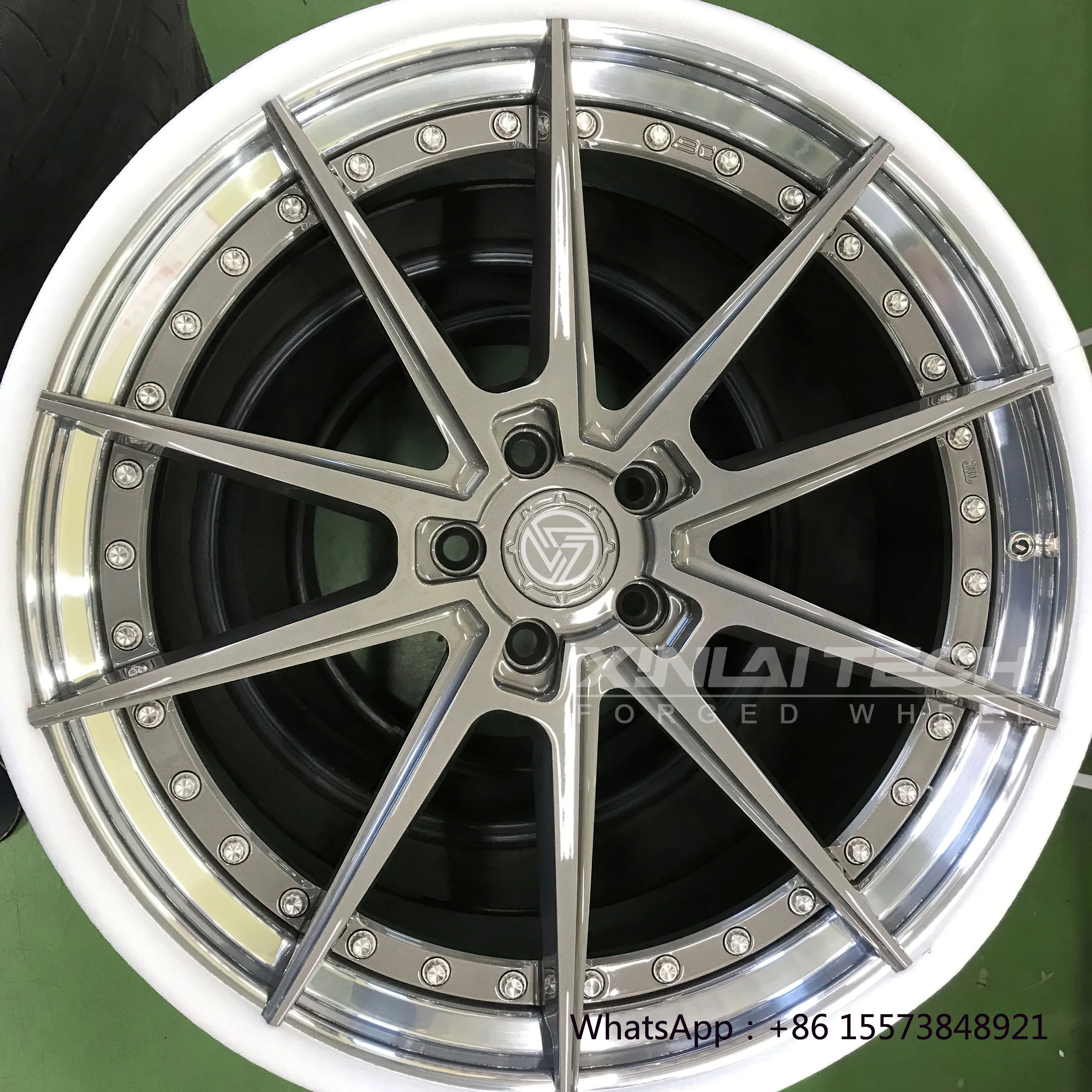 

Custom Polished Lip 2-Piece Forged Wheel Aluminum Alloy Wheels Multi-Color