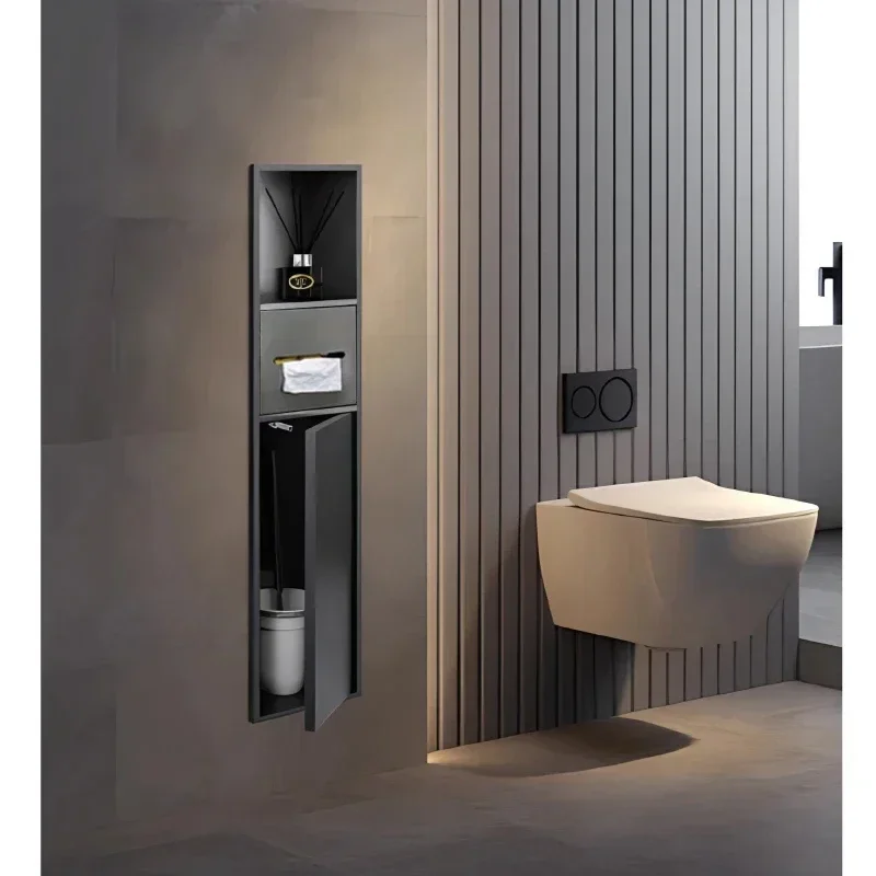 

Toilet Niche Stainless Steel Built-in Tissue Box Storage Rack Toilet Toilet Niche Bathroom Tissue Holder Closet
