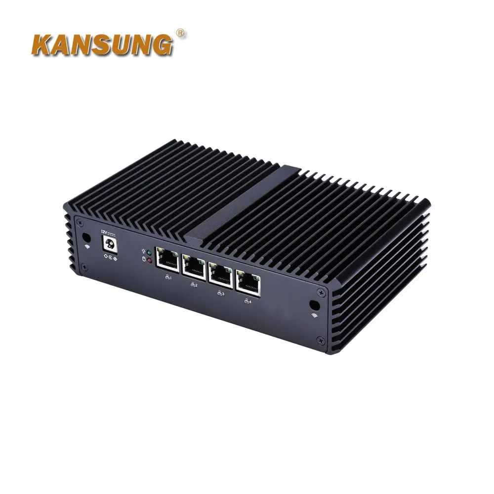 Mini computador fanless do Firewall do PC, 4x2.5G, LAN, núcleo i5, 4200U, i3, 5005U, i7, 4500U, Windows 10, AES-NI, Linux, Ubuntu, Nettop