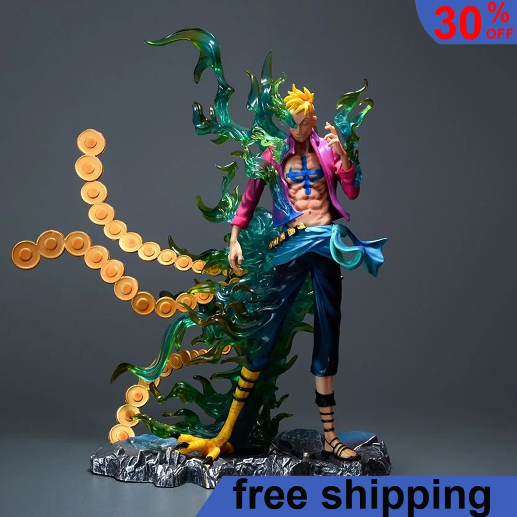 

34cm ONE PIECE GK IU Marco Pirates Standing Pose Figure Model Anime FiguresPeripherals Collection Display Birthday Gifts Toy Kid